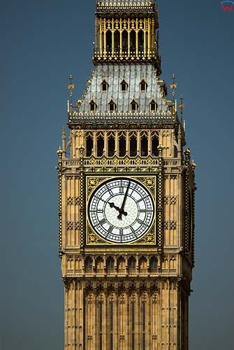 Wieża zegarowa Big Ben w Londynie.